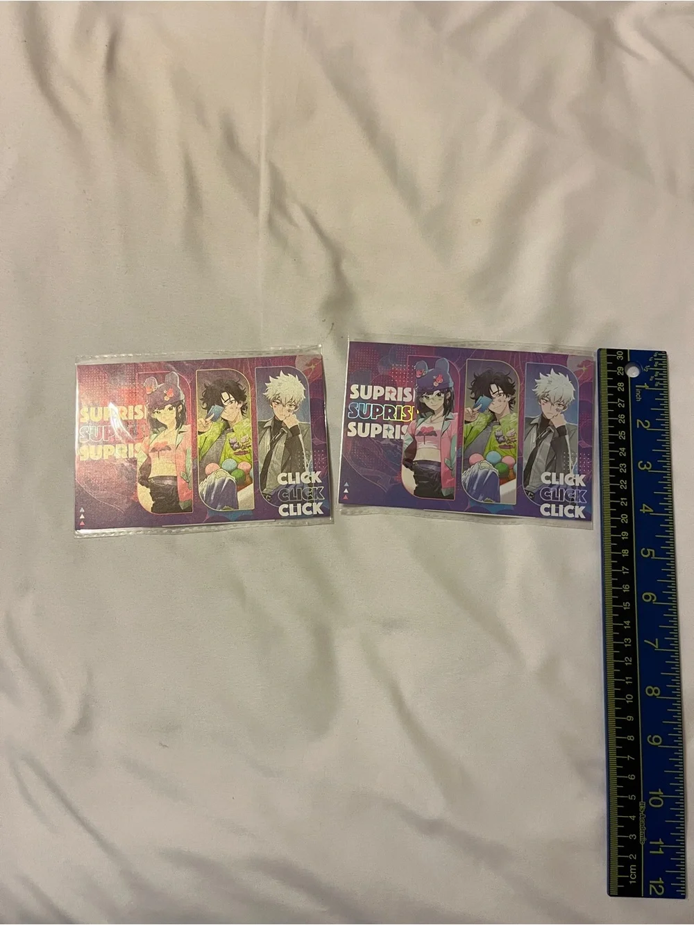 Bilibili Link Click Anime Clear Postcard Set Purple Pink 100x148mm 2 Pack